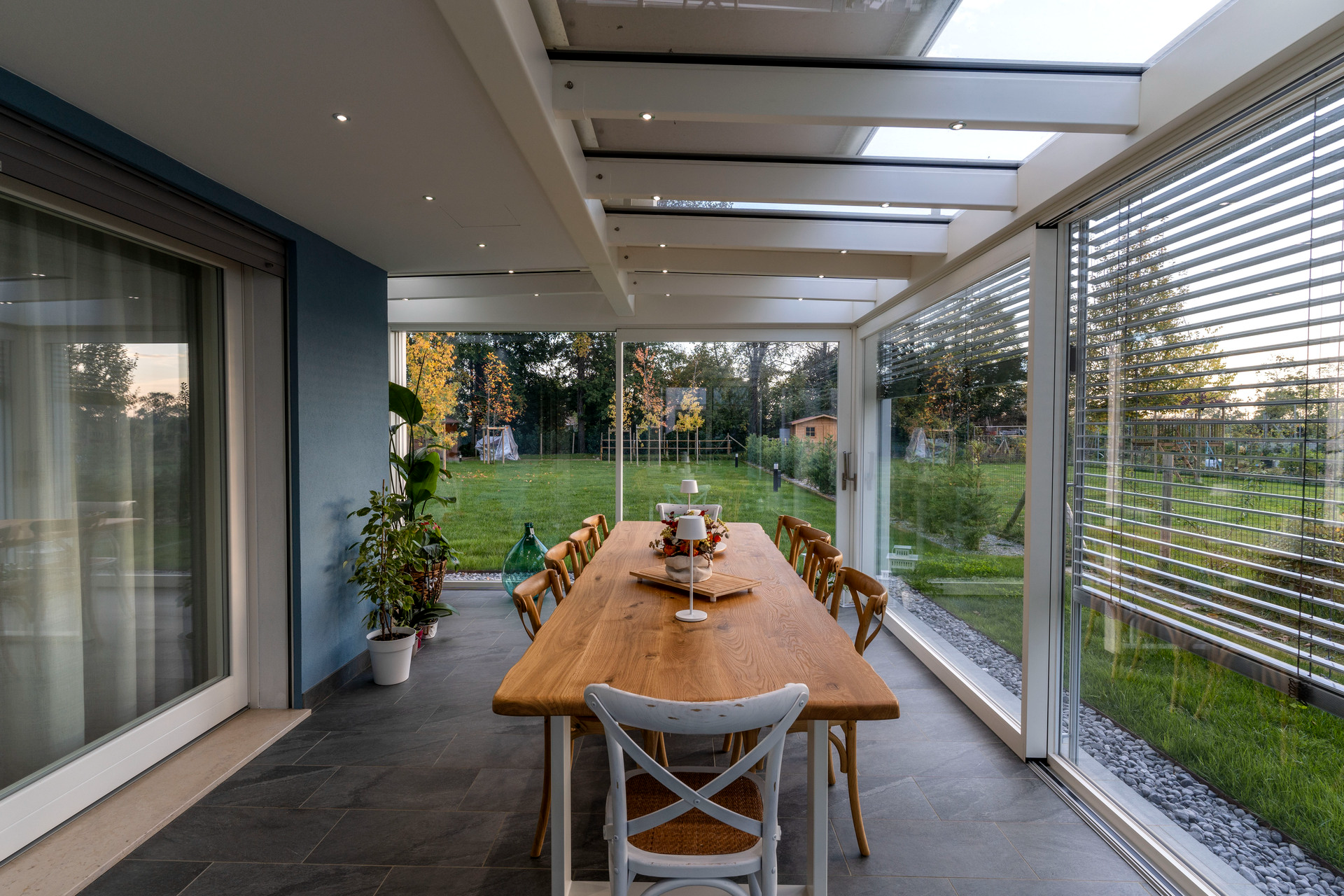 Vista del progetto Qubo con illuminazione spenta